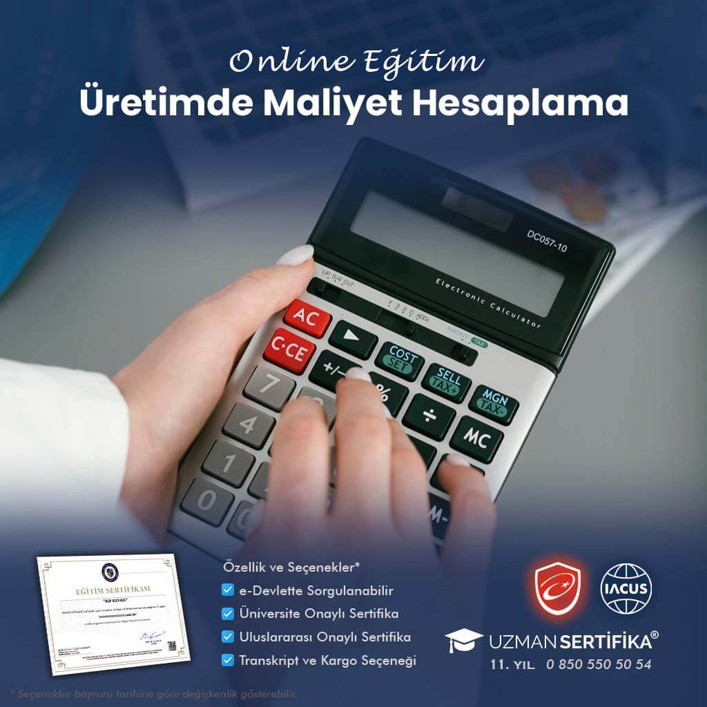 Üretimde Maliyet Hesaplama Eğitimi Sertifika Programı